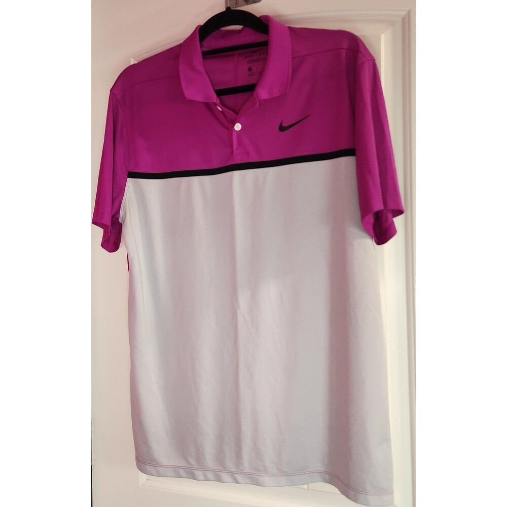 Nike Dri Fit Golf Polo Men's Large Standard Fit 100% Recycled Polyester